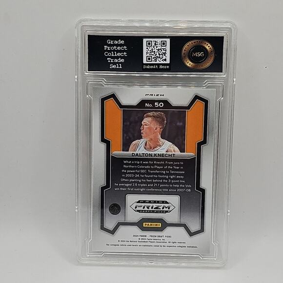 2024 Panini Prizm Draft Picks - Dalton Knecht #50 Green Prizm (RC) Graded 10 - Picture 2 of 2